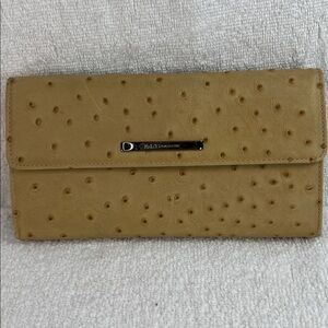 ENZO Angiolini ostrich embossed leather Wallet